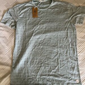 Marine Layer Men's Short Sleeve Tee in Green and White